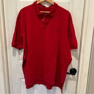 POLO Ralph Lauren Men's Short Sleeve shirt size XXL/TTG, Red, Pony Logo